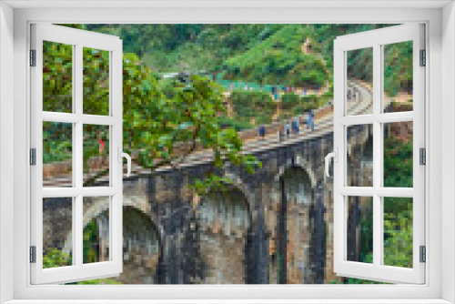 Fototapeta Naklejka Na Ścianę Okno 3D - nine-arch bridge jungle mountains summer