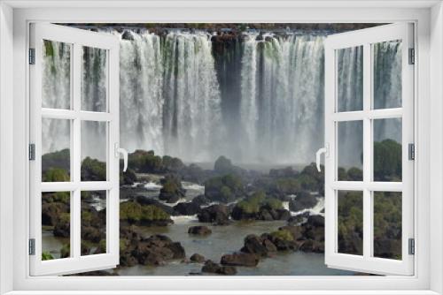 Fototapeta Naklejka Na Ścianę Okno 3D - panoramic view of the iguaçu falls, Brazil