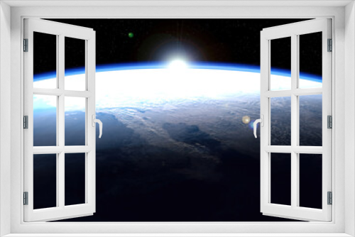 Fototapeta Naklejka Na Ścianę Okno 3D - 宇宙空間からみた地球