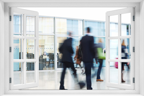 Intentional Blurred Image of People in Shopping Center