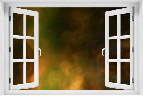 Fototapeta Naklejka Na Ścianę Okno 3D - Realistic cosmos and color nebula. Colorful galaxy. 3d illustration