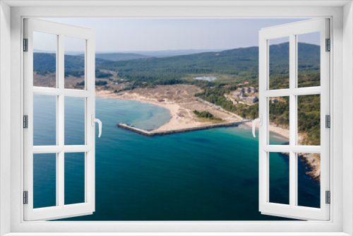 Fototapeta Naklejka Na Ścianę Okno 3D - Aerial view of Arkutino beach, Bulgaria