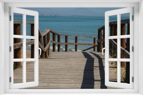 Fototapeta Naklejka Na Ścianę Okno 3D - Zejście na plażę
