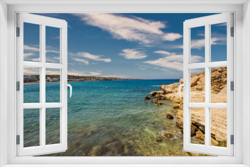 Fototapeta Naklejka Na Ścianę Okno 3D - Hersonissos beach in Crete island