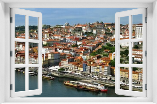 Fototapeta Naklejka Na Ścianę Okno 3D - Porto panorama city view with Douro river - Portugal