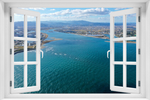 Fototapeta Naklejka Na Ścianę Okno 3D - 徳島県阿南市　那賀川河口