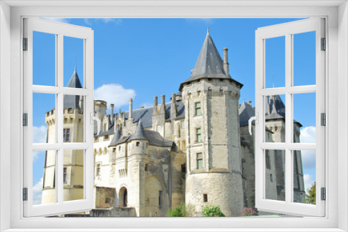 Fototapeta Naklejka Na Ścianę Okno 3D - Château des ducs d’Anjou à  Saumur