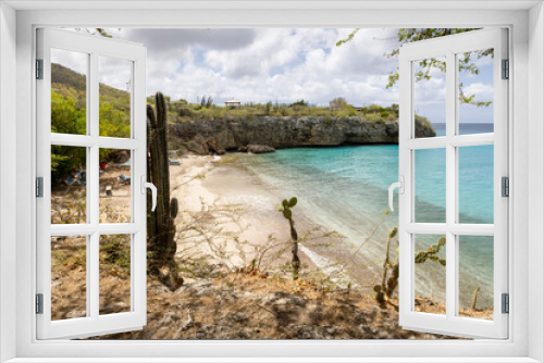 Fototapeta Naklejka Na Ścianę Okno 3D - Holiday at Playa Jeremi on the Caribbean island Curacao