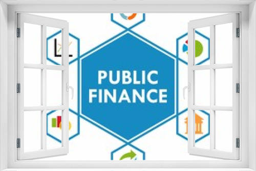 Public Finance symbol logo template illustration. concep background