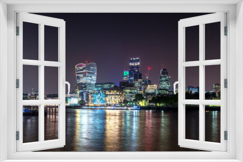 Fototapeta Naklejka Na Ścianę Okno 3D - Cityscape of London at night