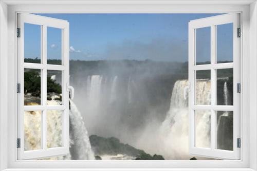 Fototapeta Naklejka Na Ścianę Okno 3D - View of Iguassu Falls. Beautiful nature 