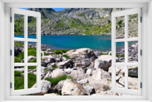 Fototapeta Naklejka Na Ścianę Okno 3D - Laghetto alpino - Valle Stura