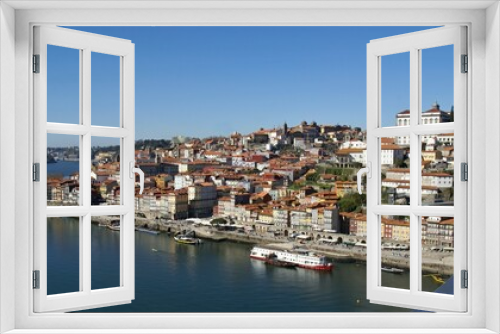 Fototapeta Naklejka Na Ścianę Okno 3D - Porto panorama view with Douro river - Portugal 