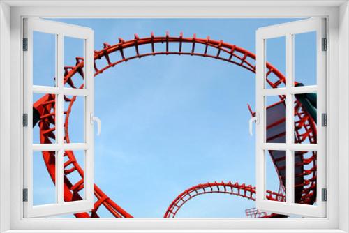 Fototapeta Naklejka Na Ścianę Okno 3D - A segment of a roller coaster