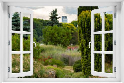 Fototapeta Naklejka Na Ścianę Okno 3D - flower garden at Parc de la Tete d'Or in Lyon. 2020