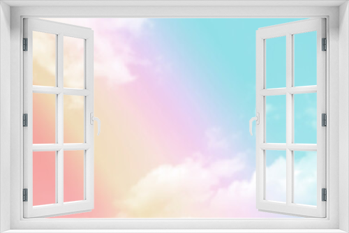 Fototapeta Naklejka Na Ścianę Okno 3D - Sky and clouds in pastel tones for graphic design or wallpaper