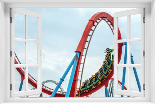 Fototapeta Naklejka Na Ścianę Okno 3D - A scaring roller coaster.