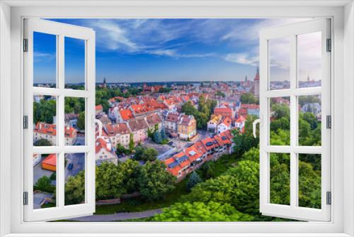 Fototapeta Naklejka Na Ścianę Okno 3D - Widok z lotu ptaka na Stare Miasto w Olsztynie	