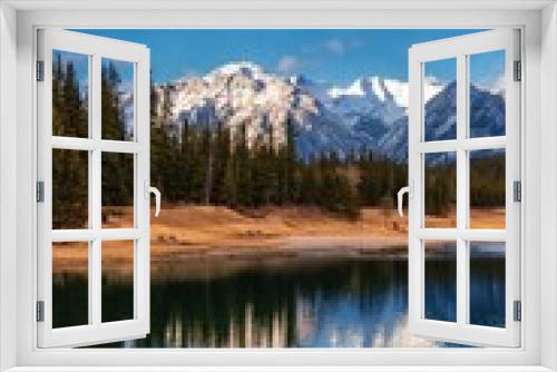 Fototapeta Naklejka Na Ścianę Okno 3D - Mountain Reflections On Cascade Ponds