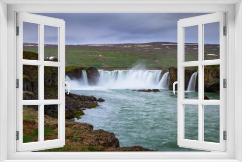 Fototapeta Naklejka Na Ścianę Okno 3D - Godafoss waterfall in Iceland, one of the most famous icelandic waterfalls.