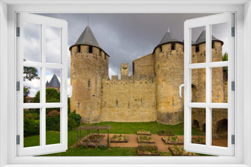 Fototapeta Naklejka Na Ścianę Okno 3D - Medieval castle of Carcassonne - Languedoc, Occitanie, France