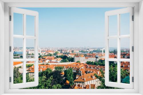 Fototapeta Naklejka Na Ścianę Okno 3D - チェコ　プラハの街並み　青空