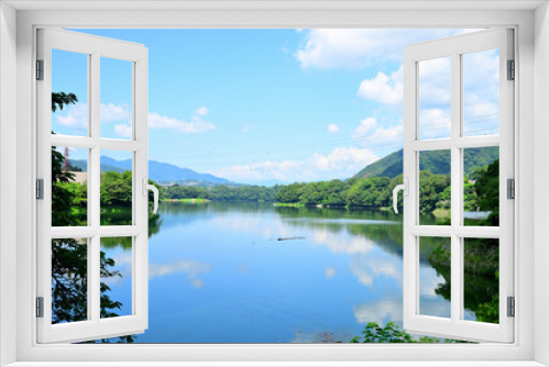 Fototapeta Naklejka Na Ścianę Okno 3D - 津久井湖　神奈川県相模原市の風景