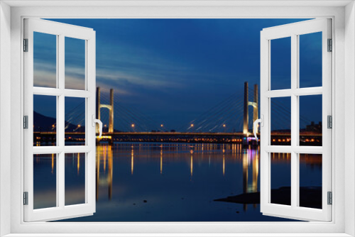Fototapeta Naklejka Na Ścianę Okno 3D - Twilight view of the Chongyang Bridge