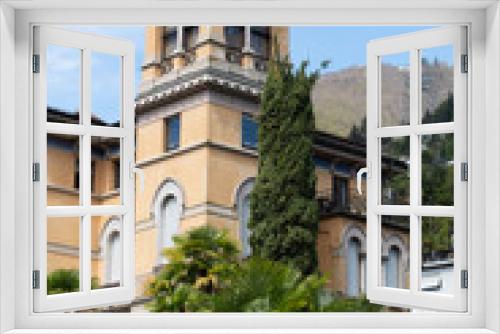 Fototapeta Naklejka Na Ścianę Okno 3D - Locarno Tessin Schweiz italienischer Baustil Haus Turm südländisch
