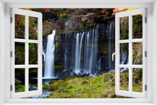Fototapeta Naklejka Na Ścianę Okno 3D - waterfall in autumn