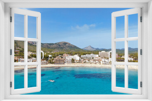 Fototapeta Naklejka Na Ścianę Okno 3D - Paguera. Beautiful view of the seacoast of Majorca with an amazing turquoise sea, in the middle of the nature. Concept of summer, travel, relax and enjoy