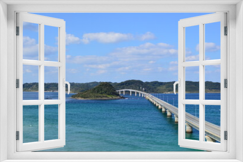 Fototapeta Naklejka Na Ścianę Okno 3D - 夏の角島大橋2