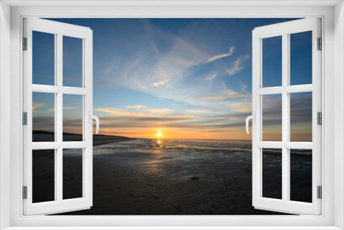 Fototapeta Naklejka Na Ścianę Okno 3D - Sonnenuntergang am Wattenmeer