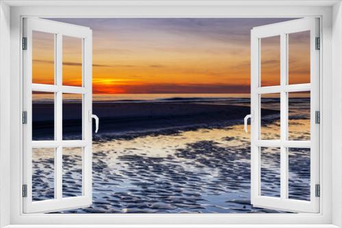 Fototapeta Naklejka Na Ścianę Okno 3D - Dänemark - Hvide Sande, Strand bei Sonnenuntergang