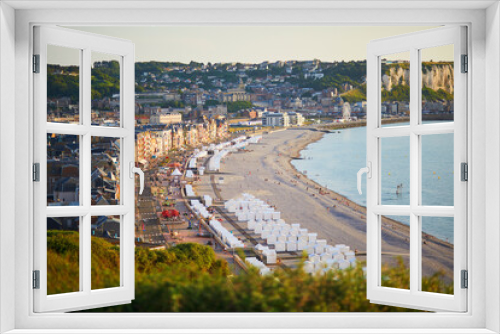 Fototapeta Naklejka Na Ścianę Okno 3D - Scenic view to Mers-les-Bains and Le Treport, fishing villages in Normandy, France