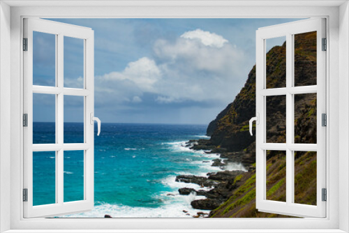 Fototapeta Naklejka Na Ścianę Okno 3D - Oahu Landscapes and flower