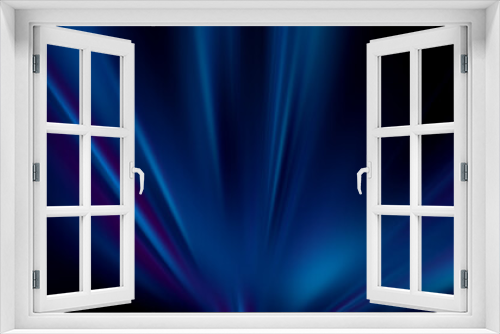 Fototapeta Naklejka Na Ścianę Okno 3D - Abstract blue tone of high speed moving light
