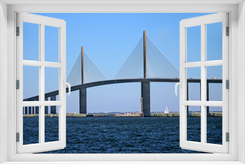 Fototapeta Naklejka Na Ścianę Okno 3D - Sunshine Skyway Bridge located in Florida, United States, spanning Tampa Bay