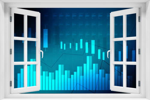Fototapeta Naklejka Na Ścianę Okno 3D - 2d rendering Stock market online business concept. business Graph