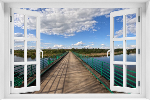 Fototapeta Naklejka Na Ścianę Okno 3D - Most na rzece Pilica