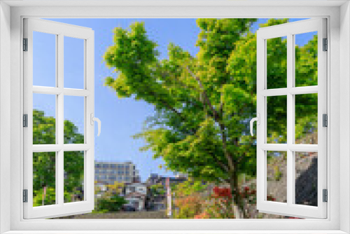 Fototapeta Naklejka Na Ścianę Okno 3D - 伊香保温泉　石段