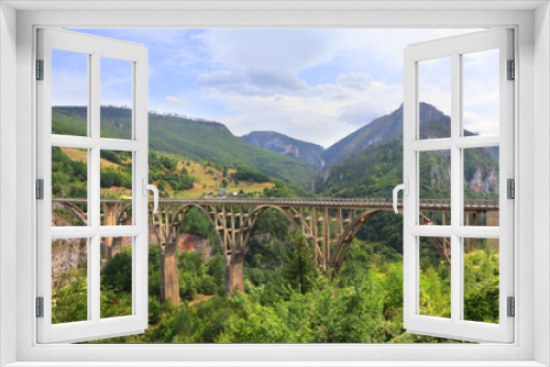 Fototapeta Naklejka Na Ścianę Okno 3D - Famous Dzhurdzhevich Bridge in Montenegro