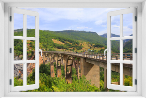 Fototapeta Naklejka Na Ścianę Okno 3D - Famous Dzhurdzhevich Bridge in Montenegro	
