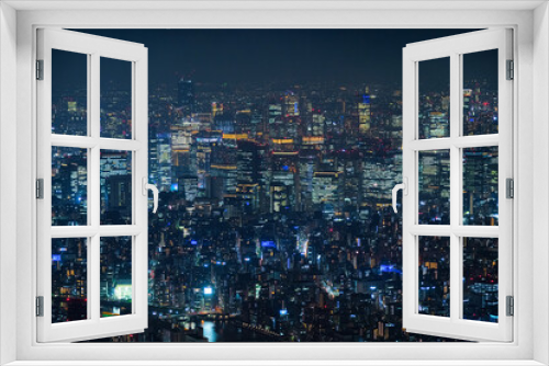 Fototapeta Naklejka Na Ścianę Okno 3D - 東京都 東京スカイツリー展望台（展望回廊）から見る丸の内方面の夜景