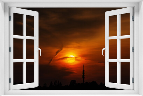 Fototapeta Naklejka Na Ścianę Okno 3D - sunset behind the clouds