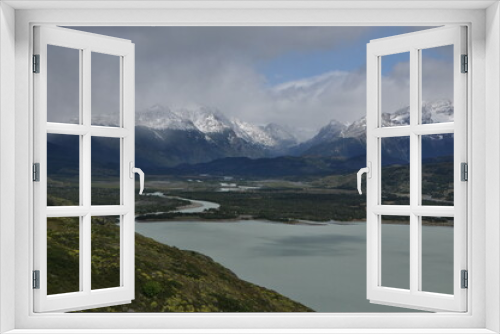 Fototapeta Naklejka Na Ścianę Okno 3D - Paisajes Torres del Paine, Patagonia