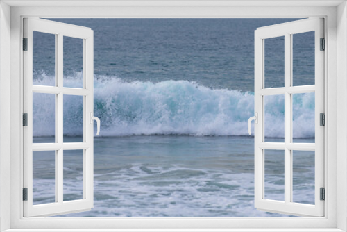 Fototapeta Naklejka Na Ścianę Okno 3D - Blue ocean wave, ocean waves, natural background. Blue clean wavy sea water.