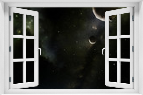 Fototapeta Naklejka Na Ścianę Okno 3D - Planeten im Weltraum
