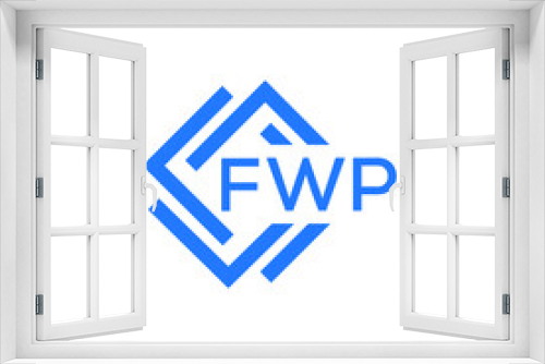 FWP letter logo design on white background. FWP  creative initials letter logo concept. FWP letter design.