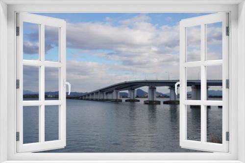 Fototapeta Naklejka Na Ścianę Okno 3D - 滋賀の琵琶湖大橋
